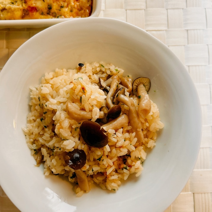 15分炊きコンソメきのこご飯